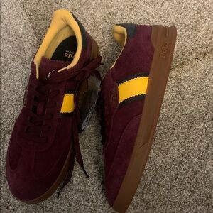 Polo by Ralph Lauren Kids Sneakers - Maroon and Yellow